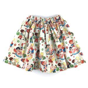 Hemet Girls Kids Skirt Size 8 Small Sweets Candy Print Full Flare Cotton